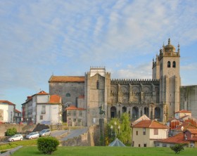 View of Se Cathedral in Porto, Portugal