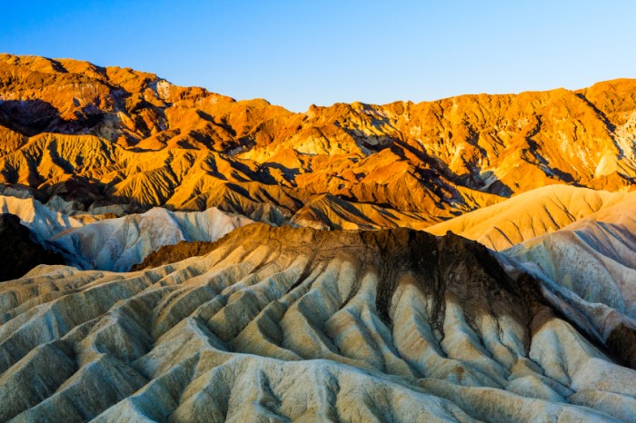 Zabriskie Point is a part of Amargosa Range located in east of Death Valley in Death Valley National Park in the United States noted for its erosional landscape.