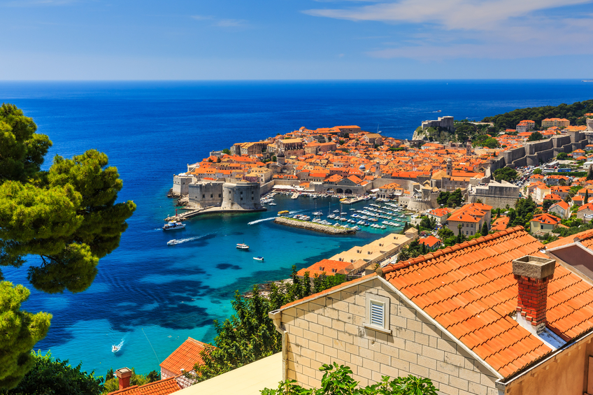 Vista panorâmica da cidade de Dubrovnik, Croácia.