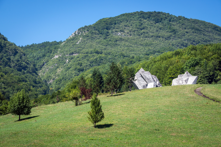 War Memorial in Sutjeska National Park, Bosnia and Herzegovina
