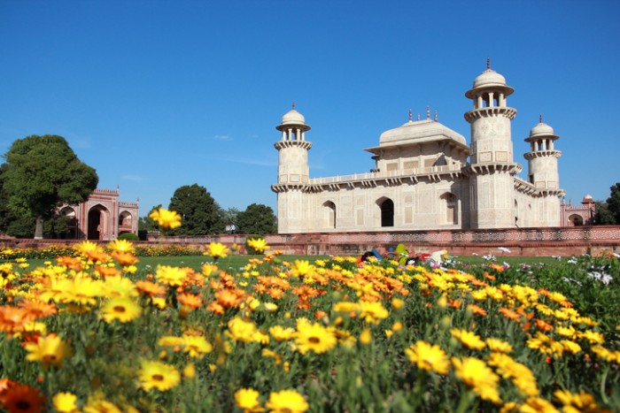 Itmad-Ud-Daulah's tomb in Agra, Uttar Pradesh, India. Also known as the Jewel Box or the Baby Taj.