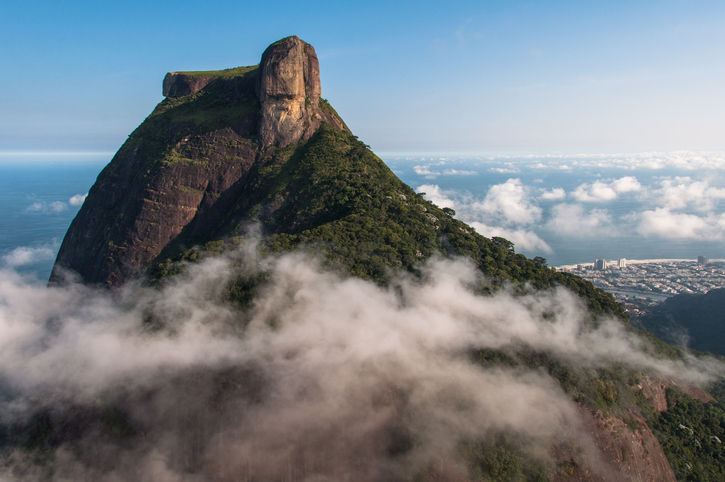 Pedra da Gavea Mountain Peak, Famous Rock Formation in Rio de Janeiro, Brazil.