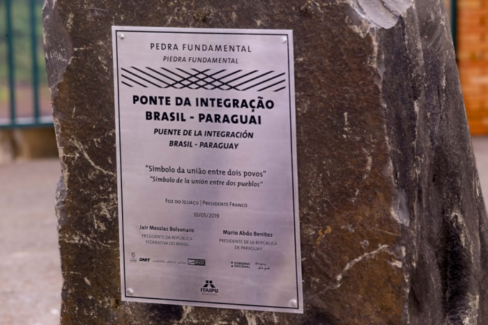Pedra Fundamental Ponte da Integração – 2ª. ponte Brasil - Paraguai. Foto por Alexandre Marchetti / Itaipu Binacional
