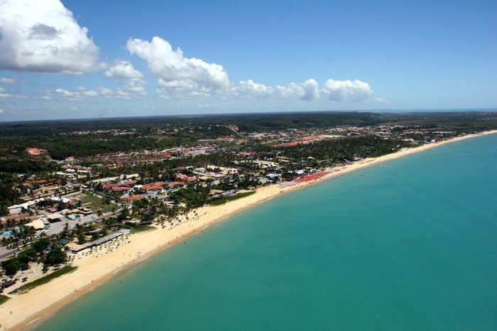 air view of porto seguro, bahia, brazil