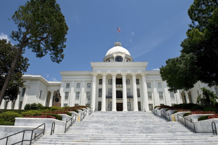 State capital building of Alabama , in Montgomery ,Alabama.