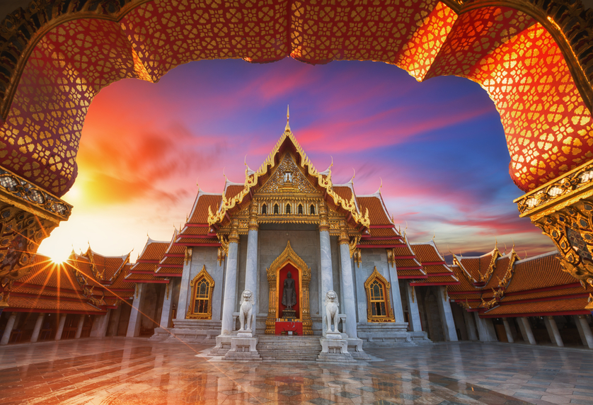 The Marble Temple, Wat Benchamabopitr Dusitvanaram Bangkok THAILAND