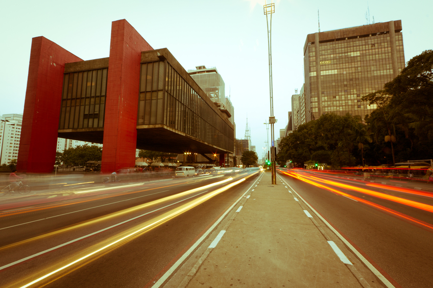 Paulista Avenue, São Paulo-Brazil. Vintage Photography