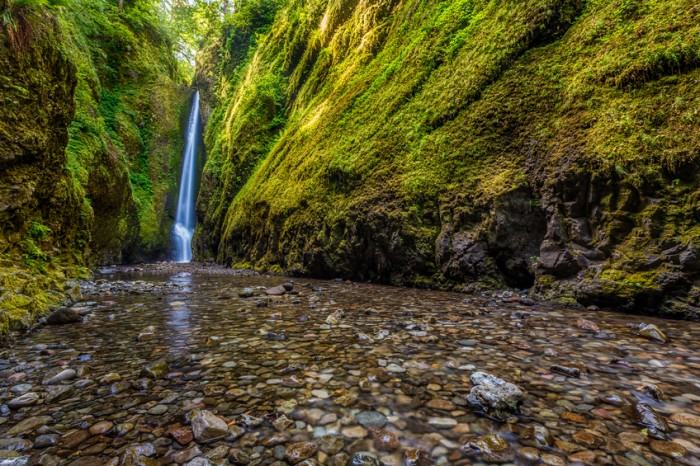 Lower Oneonta falls in Columbia River Gorge, Oregon.