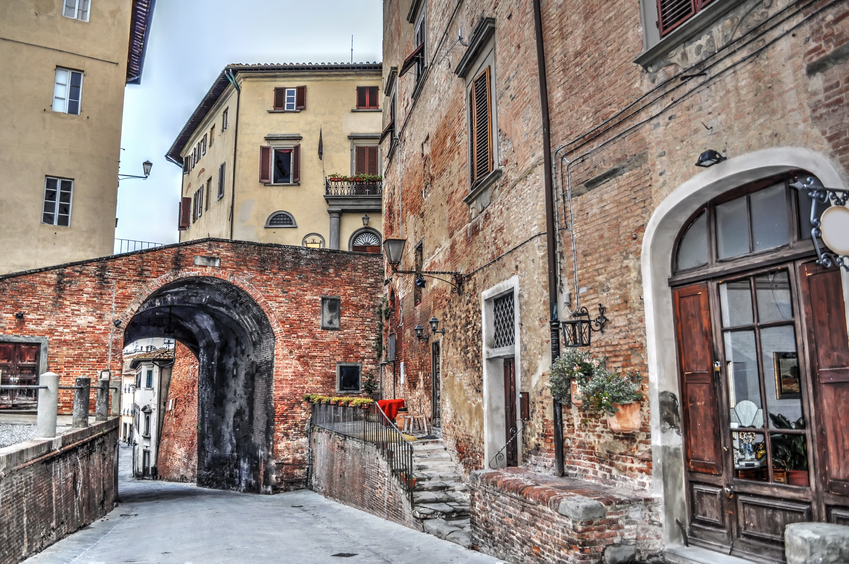 a picturesque corner in San Miniato, Tuscany