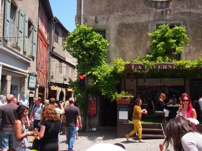 Carcassonne, France - June 25, 2016: Carcassonne town centre in summer