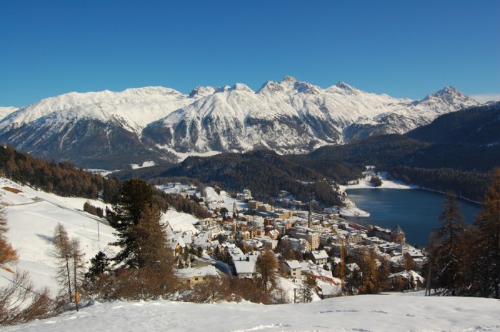 Winter in St. Moritz, Switzerland, Center of Jet Set People, Tourism and Private Banking, also called the ""Monaco of the Alps""