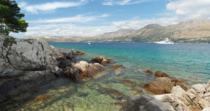 Cavtat peninsula shore, looking toward the north