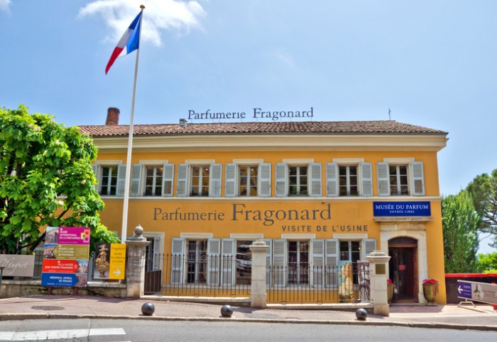 Grasse, France - May 3, 2013: Parfumerie Fragonard Museum and Factory. Fragonard perfumery is one of the older factory in the world capital of perfumes.
