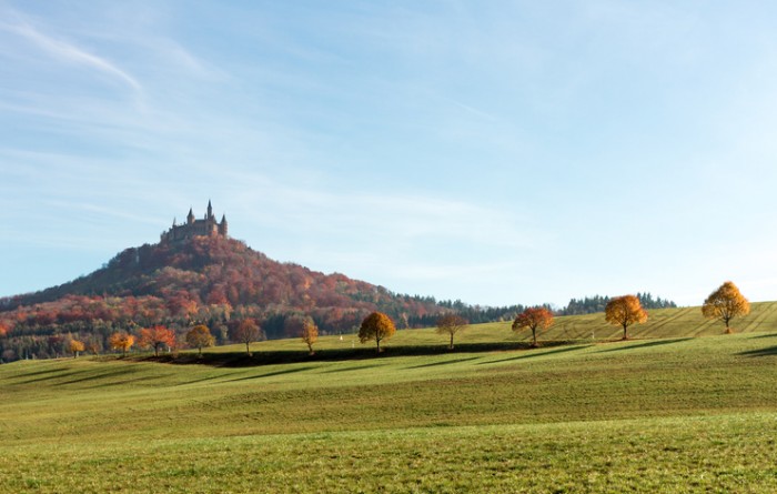 The castle Hohenzollern in Southern Germany.