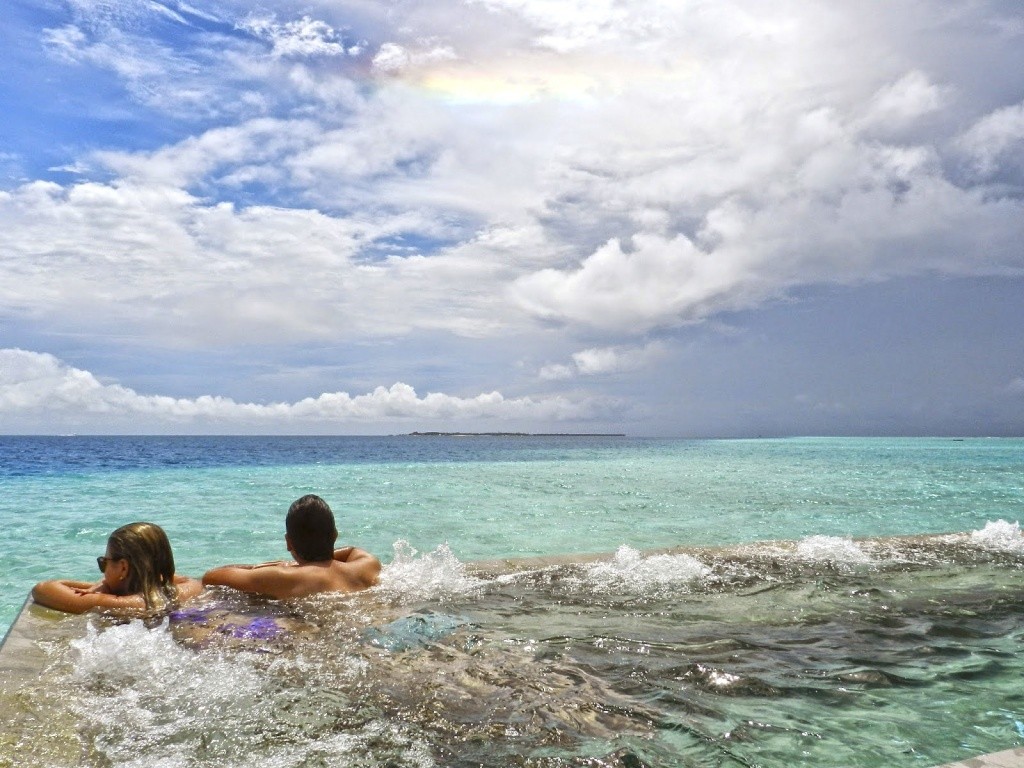 Na piscina do Spa no Velassaru Maldives | Créditos: Lala Rebelo