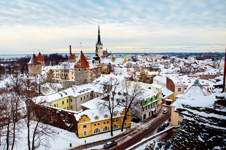 View of old city in Tallinn, Estonia