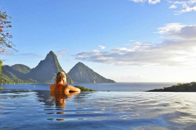 Piscina do meu quarto no Jade Mountain | Créditos: Lala Rebelo