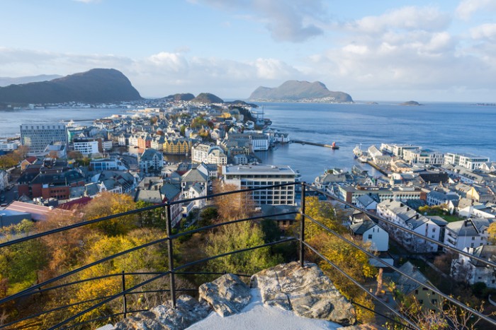 View of Alesund in Norway