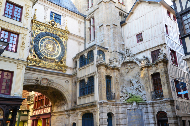 France, Gros Horloge of Rouen in Normandie