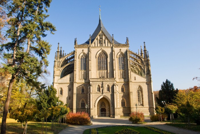 St. Barbara gothic cathedral in Kutna Hora, Bohemia