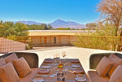 Almoço com vista no hotel Explora Atacama | foto: Lala Rebelo