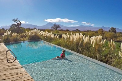 Piscina linda do hotel Tierra Atacama | foto: Lala Rebelo