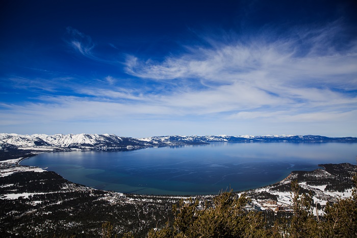 Lake Tahoe as seen from Heavenly Mountain Resort in South Lake Tahoe, California, March 9, 2017.