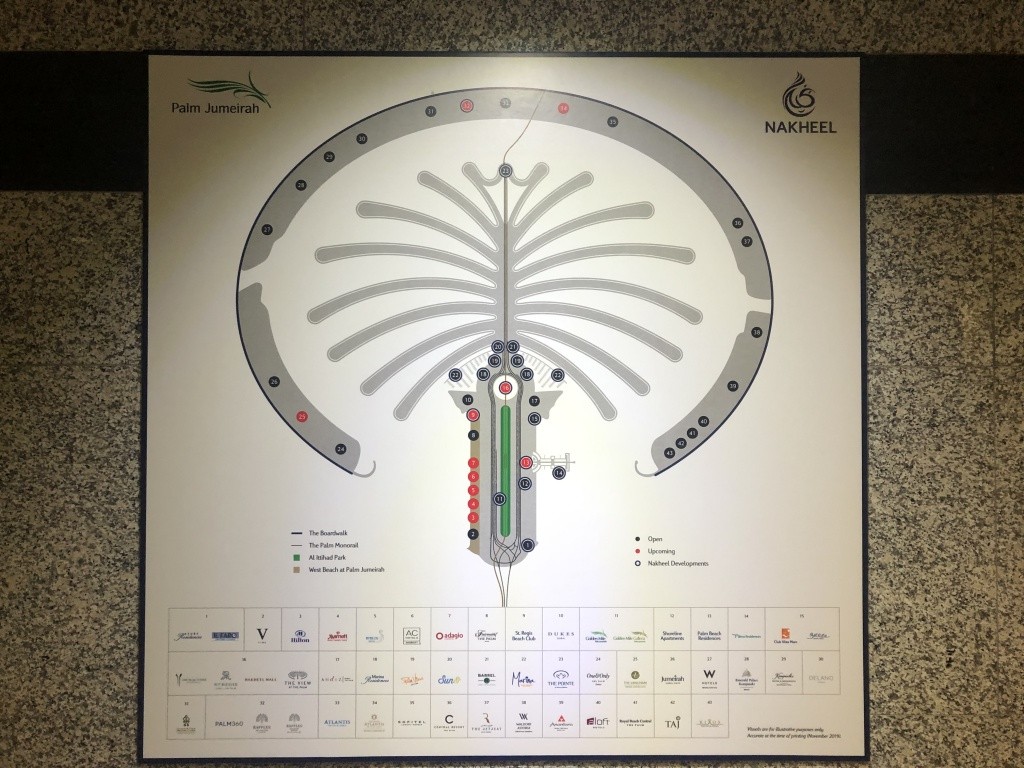 Mapa técnico da The Palm Islands