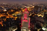 Farol Santander São Paulo reabre em maio com novidades Aerial view of São Paulo, Brazil. Great landscape. Flying during night. São Paulo's downtown.