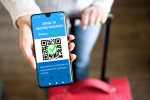 COVID-19 vaccination passport in mobile phone for travel