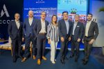 Aberturas, novas marcas e expansão da divisão luxo são destaques da Accor em 2022 Mauro Rial, Abel Castro, Thomas Dubaere, Antonietta Varlese, Fernando Viriato, Olivier Hick e André Sena, executivos da Accor Américas - Premium, Midscale & Economy Brands