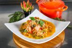 Festival de Inverno de São Pedro tem inspiração na gastronomia italiana Massa ao sugo com Salmão do Mizu Sushi Bar