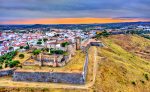 Aerial view of the Castle of Elvas in Portugal